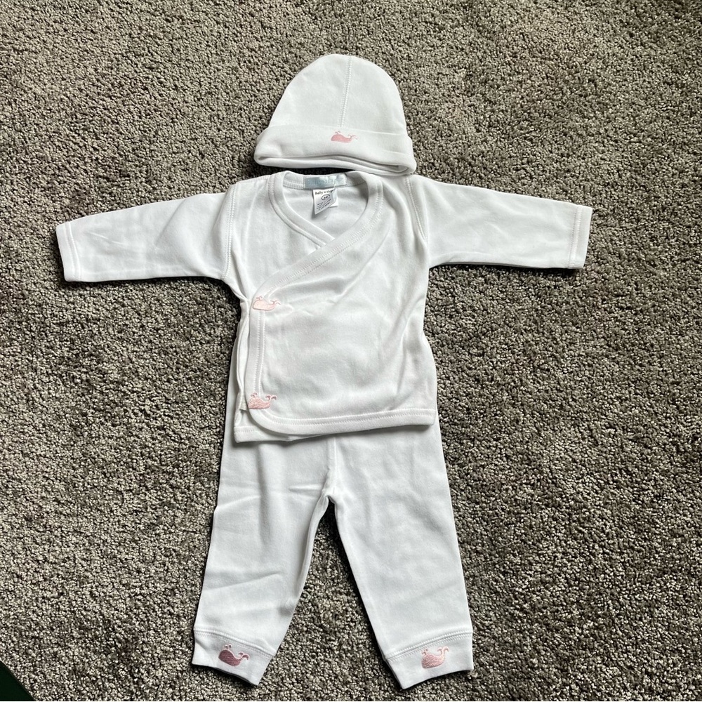 Baby White Whale Outfit Set